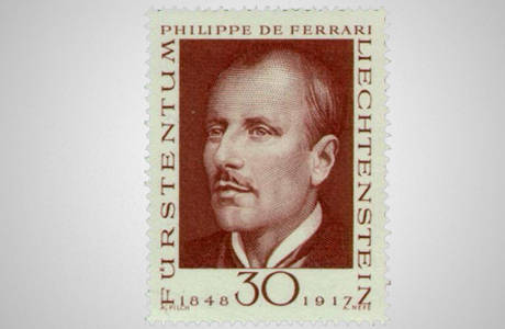 Герцог Филипп Феррари изображен на марке в его честь