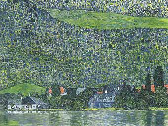 Картина Густава Климта «Литлберг на озере Аттерзее»