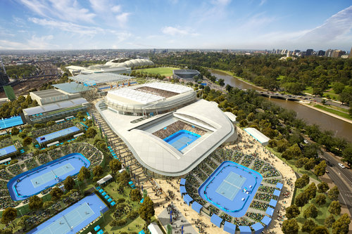 Теннисные корты Мельбурн Парк