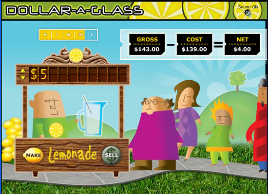 В Lemonade Stand можно играть на компьютере, а можно найти версии для мобильных телефонов.
