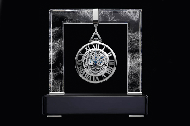 Драгоценности и камни :  Уникальные карманные часы Cartier Skeleton Pocket Watch