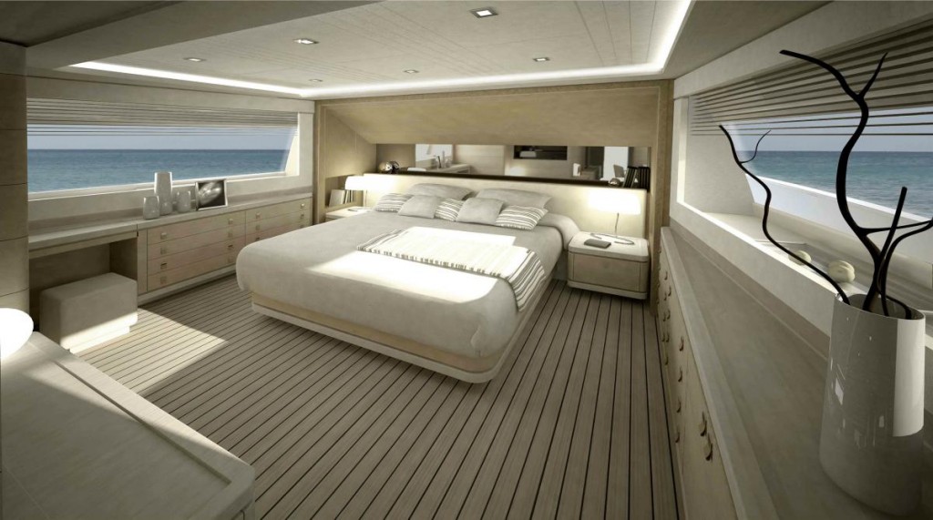 Интерьеры и оборудование Ferretti Custom Line Navetta 33 Crescendo на высоте