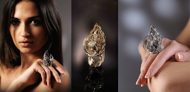Кольцо с бриллиантами от Лобортас