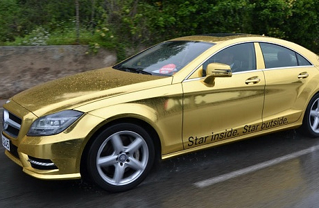 Золотые авто Mercedes 