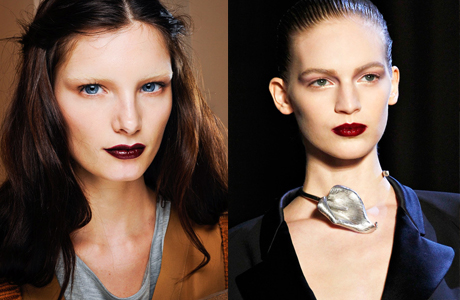 Яркие губы - модный макияж 2012