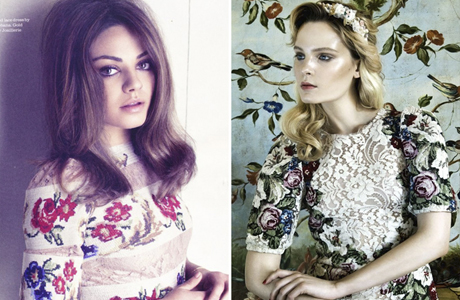 Страницы из Elle UK и Elle Ukraine