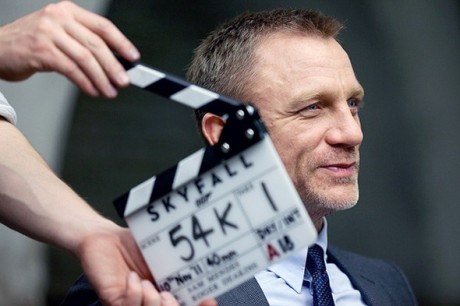 Дэниел Крейг на съемочной площадке "007: Координаты «Скайфолл"