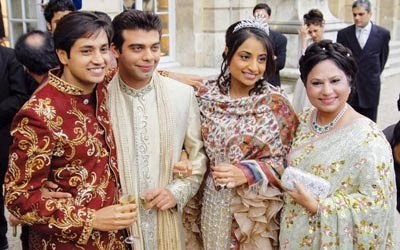 Ваниша Миттал и Амит Бхатиа в день свадьбы