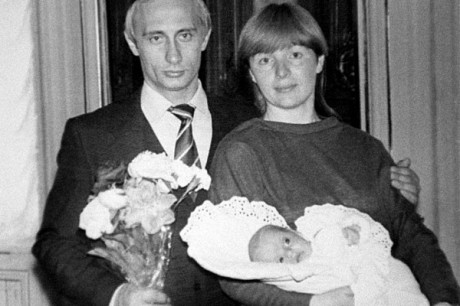 Владимир и Людмила Путины с дочкой Марией