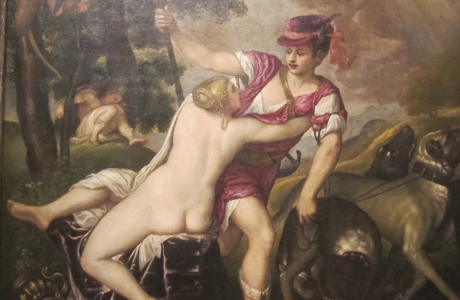 «Венера и Адонис». Тициан Вечеллио