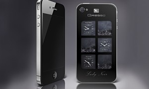 Gresso iPhone 4 ArtPhone Lady Noir Black Crystals